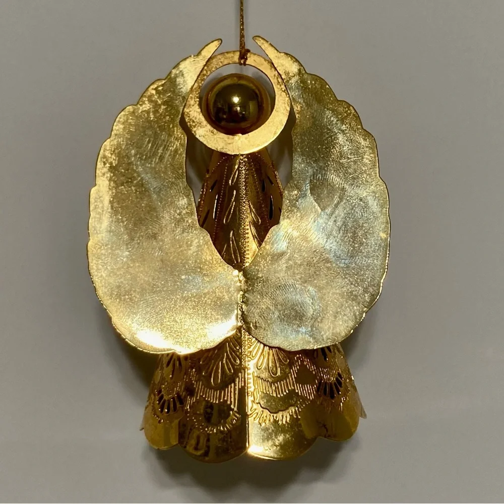 Hallmark Keepsake 1988 Miniature Ornament “Heavenly Glow” Etch Brass 3
